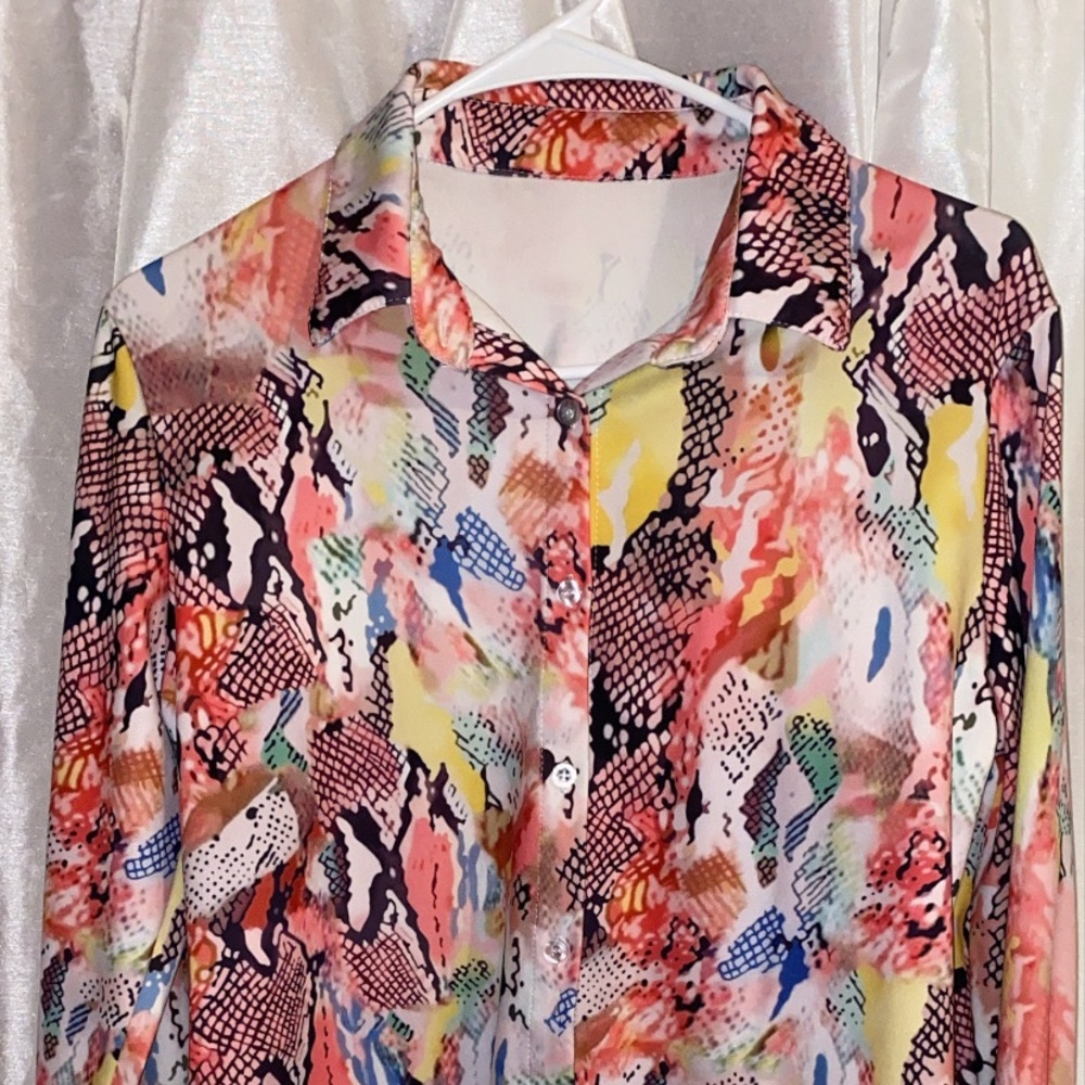 2 Piece Pink Python Short Set - image 4